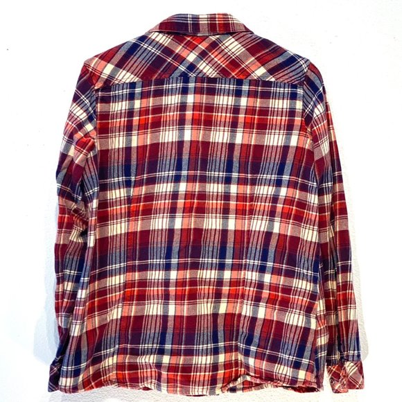 Natural Reflections 2 PACK Long Sleeve Plaid Button Down Shirt Top Large - Picture 6 of 15
